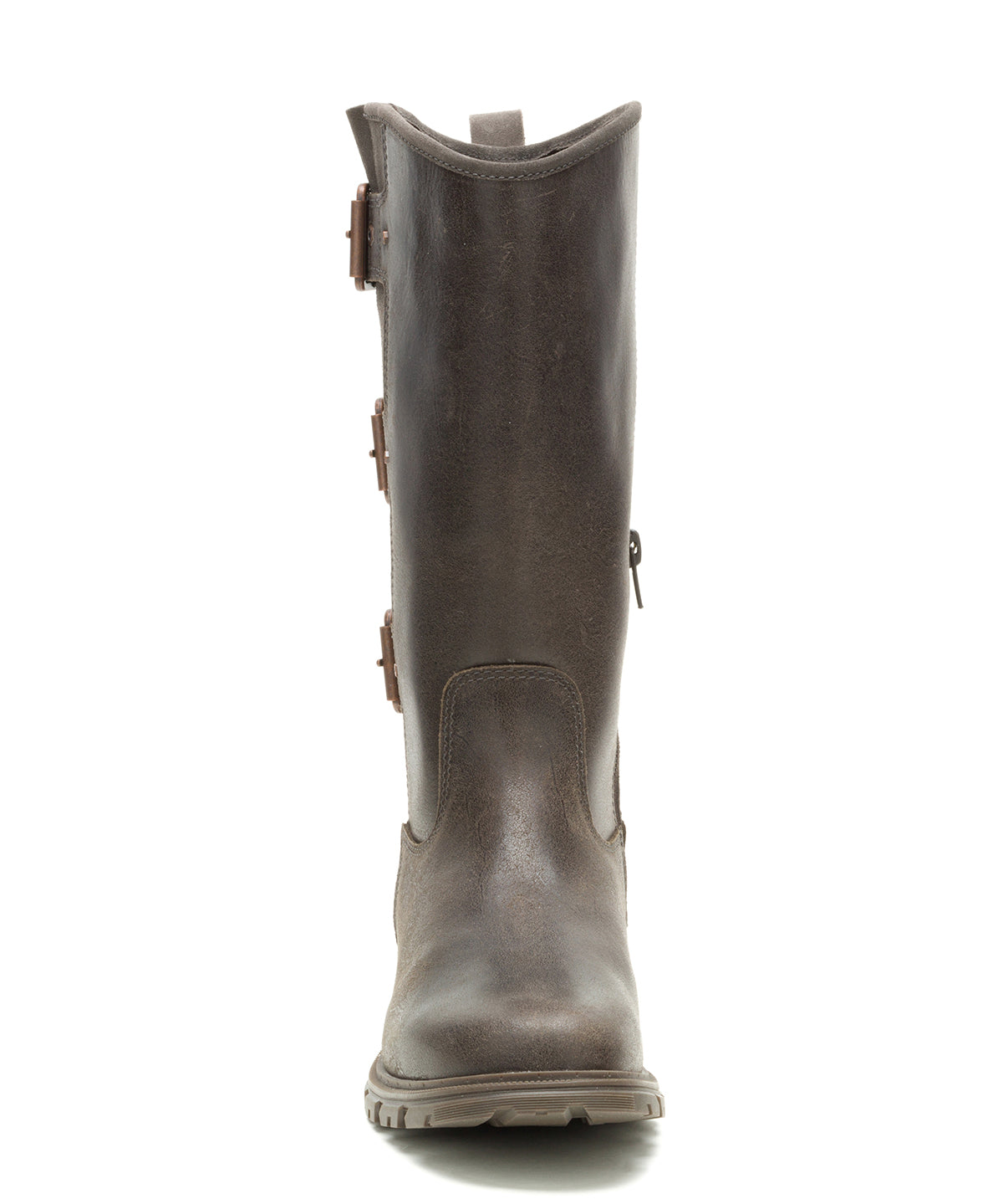 Bota de Cuero Notion Buckle Café Oscuro Cat