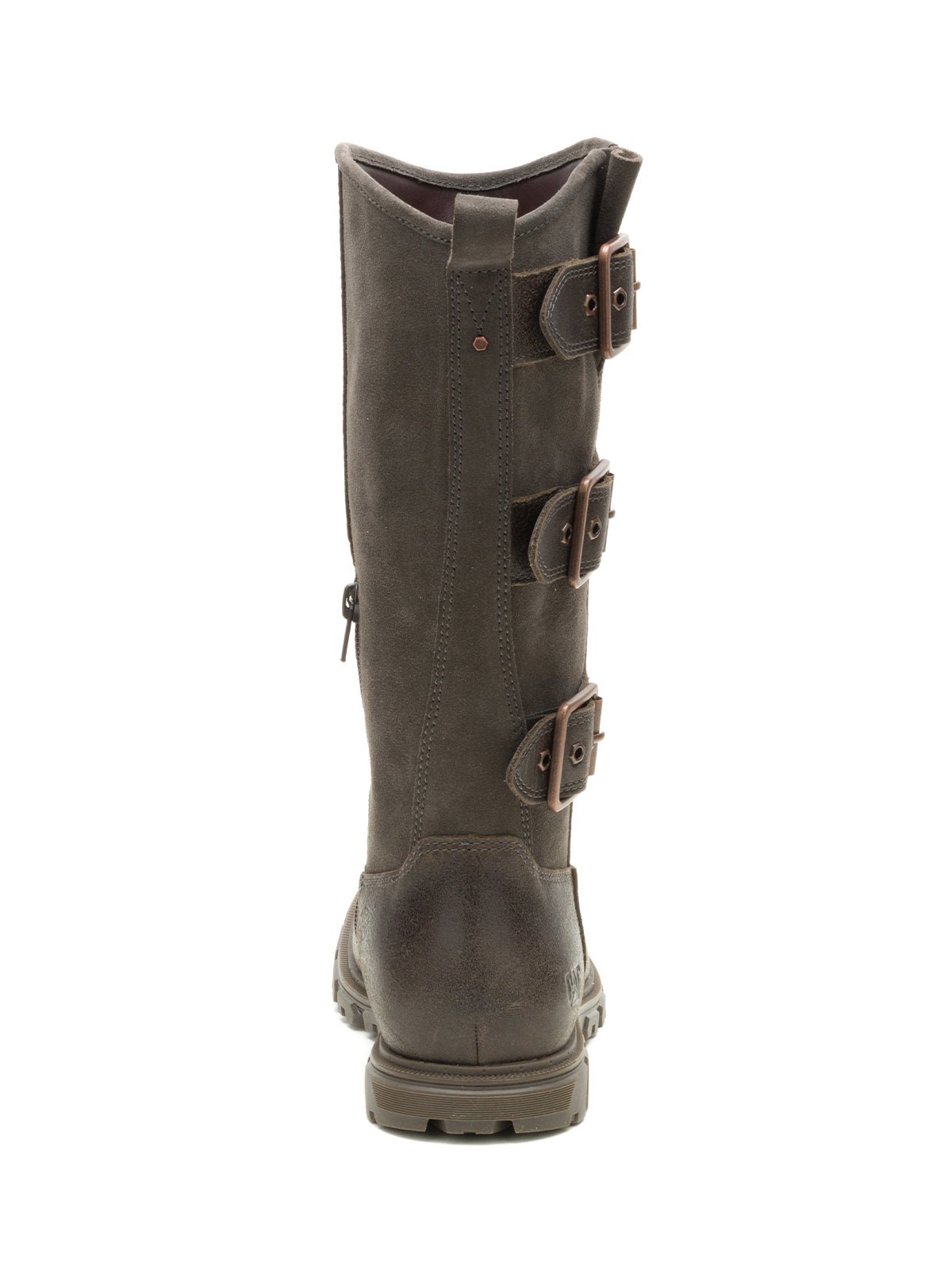 Bota de Cuero Notion Buckle Café Oscuro Cat