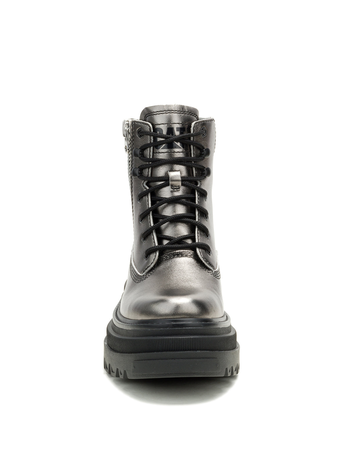 Botín Mujer Bolder Zip Plateado Cat