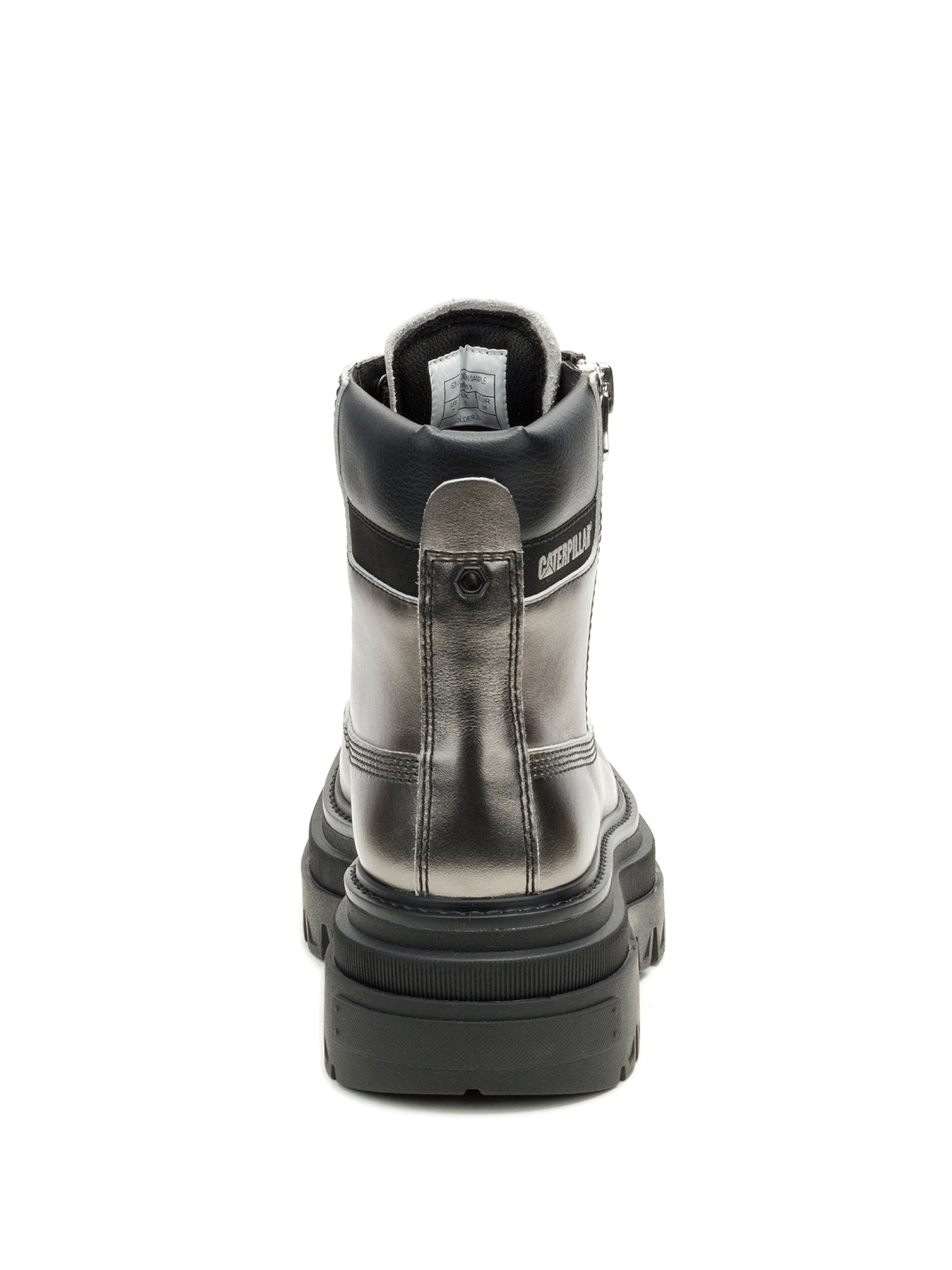 Botín Mujer Bolder Zip Plateado Cat