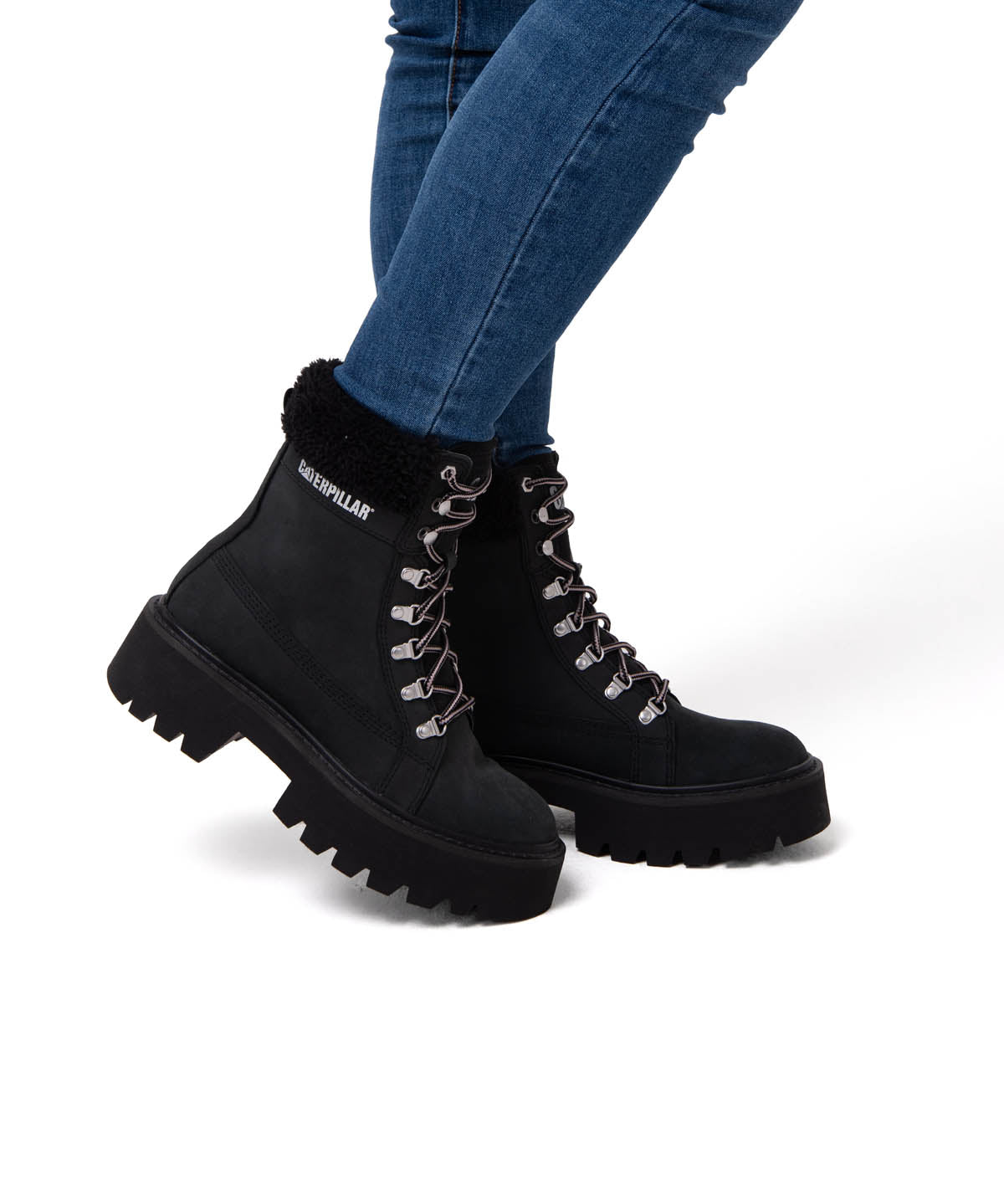 Botín Mujer Colorado Max Hiker Negro Cat