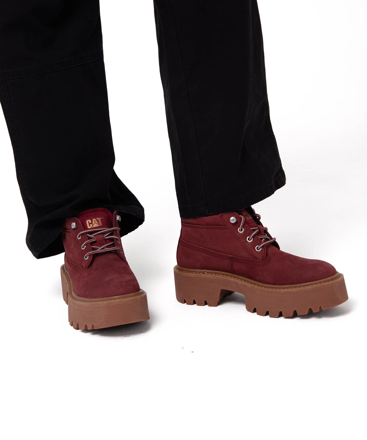 Botín Mujer Colorado Max Chukka Rojo Cat