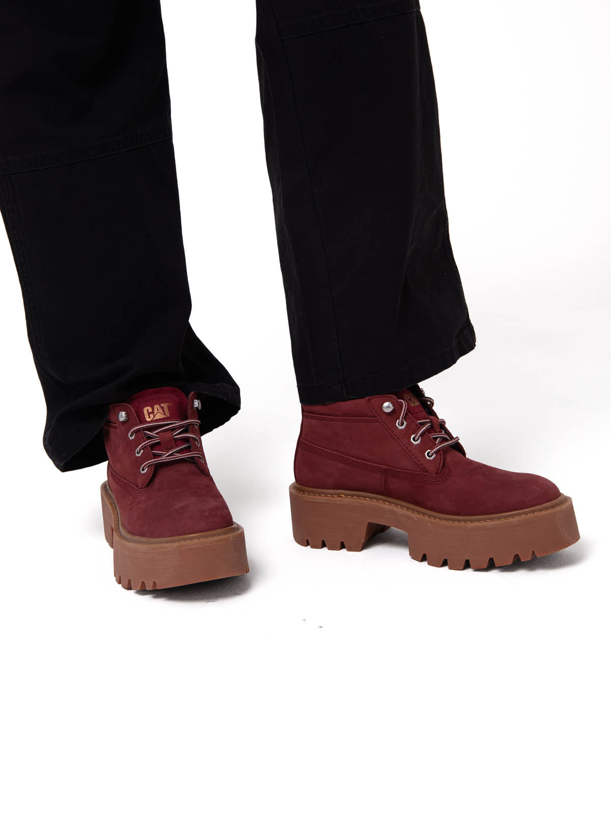 Botín Mujer Colorado Max Chukka Rojo Cat