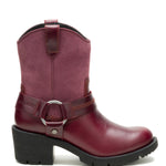 Botín Cuero Rewrite Harness Burdeo Cat