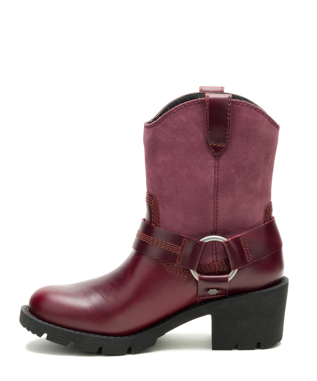 Botín Cuero Rewrite Harness Burdeo Cat