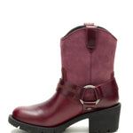Botín Cuero Rewrite Harness Burdeo Cat