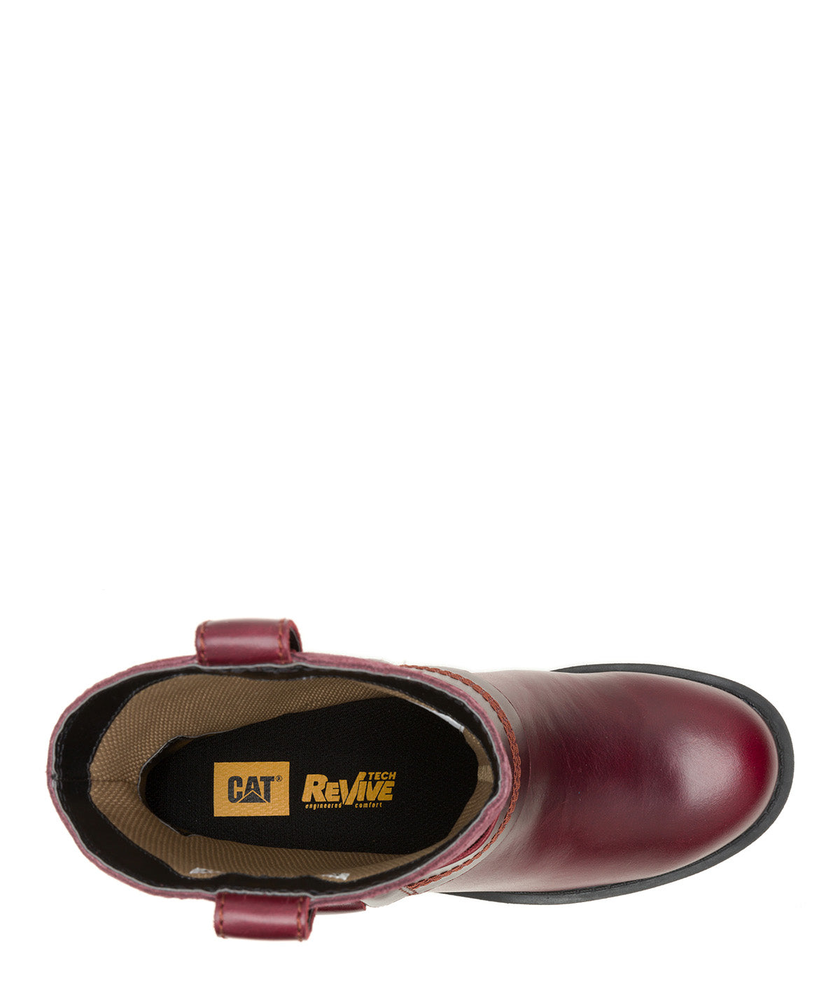 Botín Cuero Rewrite Harness Burdeo Cat