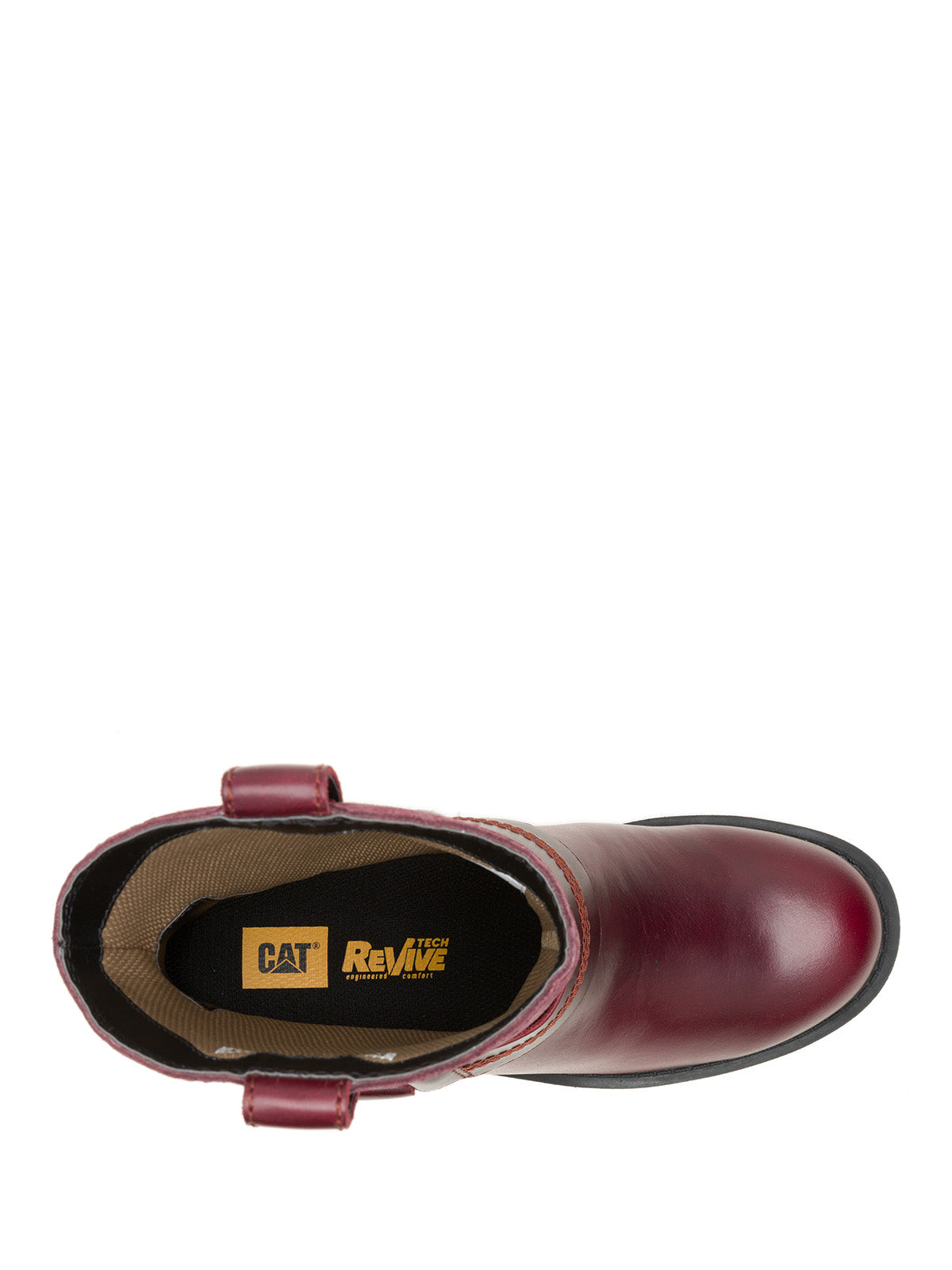 Botín Cuero Rewrite Harness Burdeo Cat