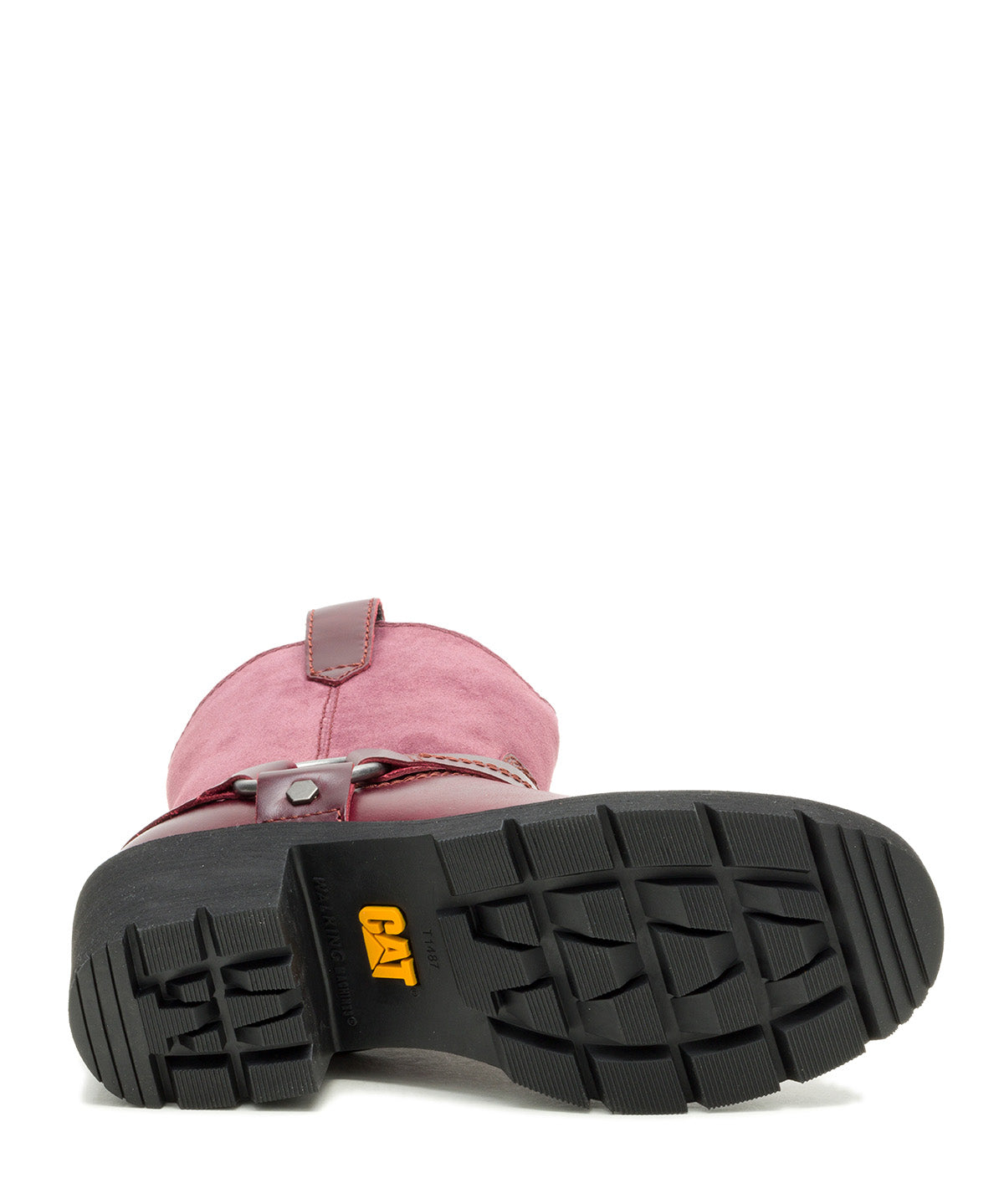 Botín Cuero Rewrite Harness Burdeo Cat