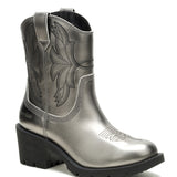 Botín Cuero Rewrite Frontier Plateado Cat