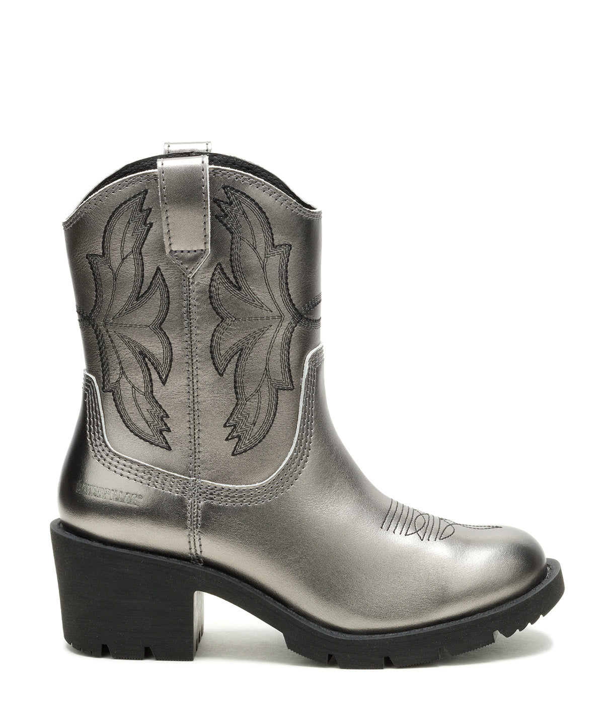 Botín Cuero Rewrite Frontier Plateado Cat