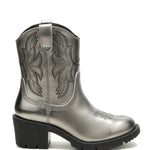 Botín Cuero Rewrite Frontier Plateado Cat