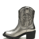Botín Cuero Rewrite Frontier Plateado Cat