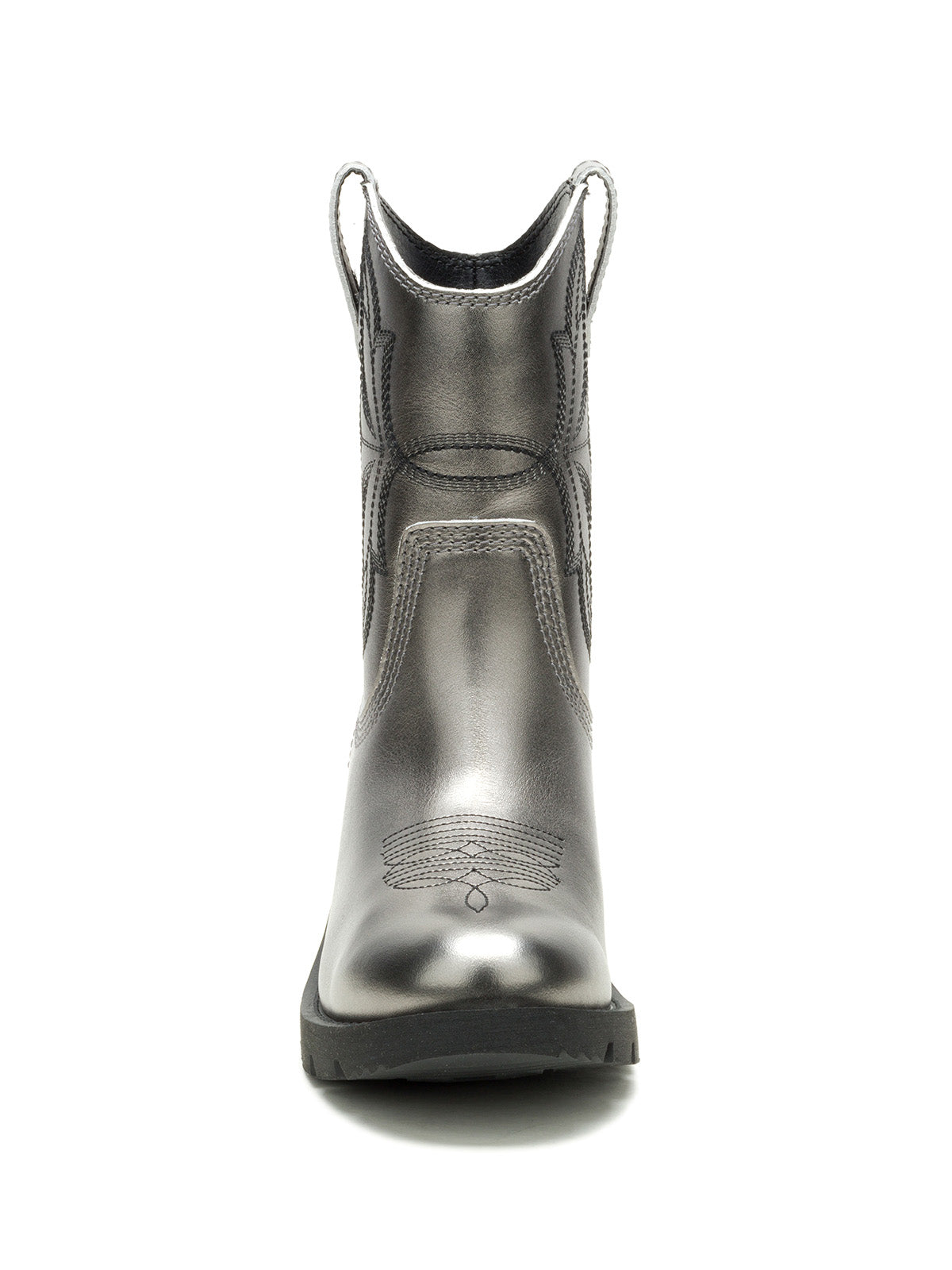 Botín Cuero Rewrite Frontier Plateado Cat