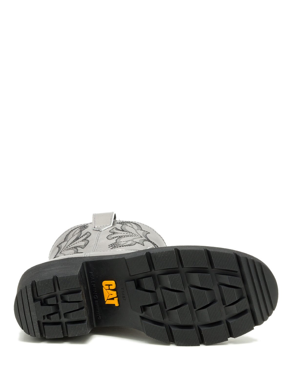 Botín Cuero Rewrite Frontier Plateado Cat