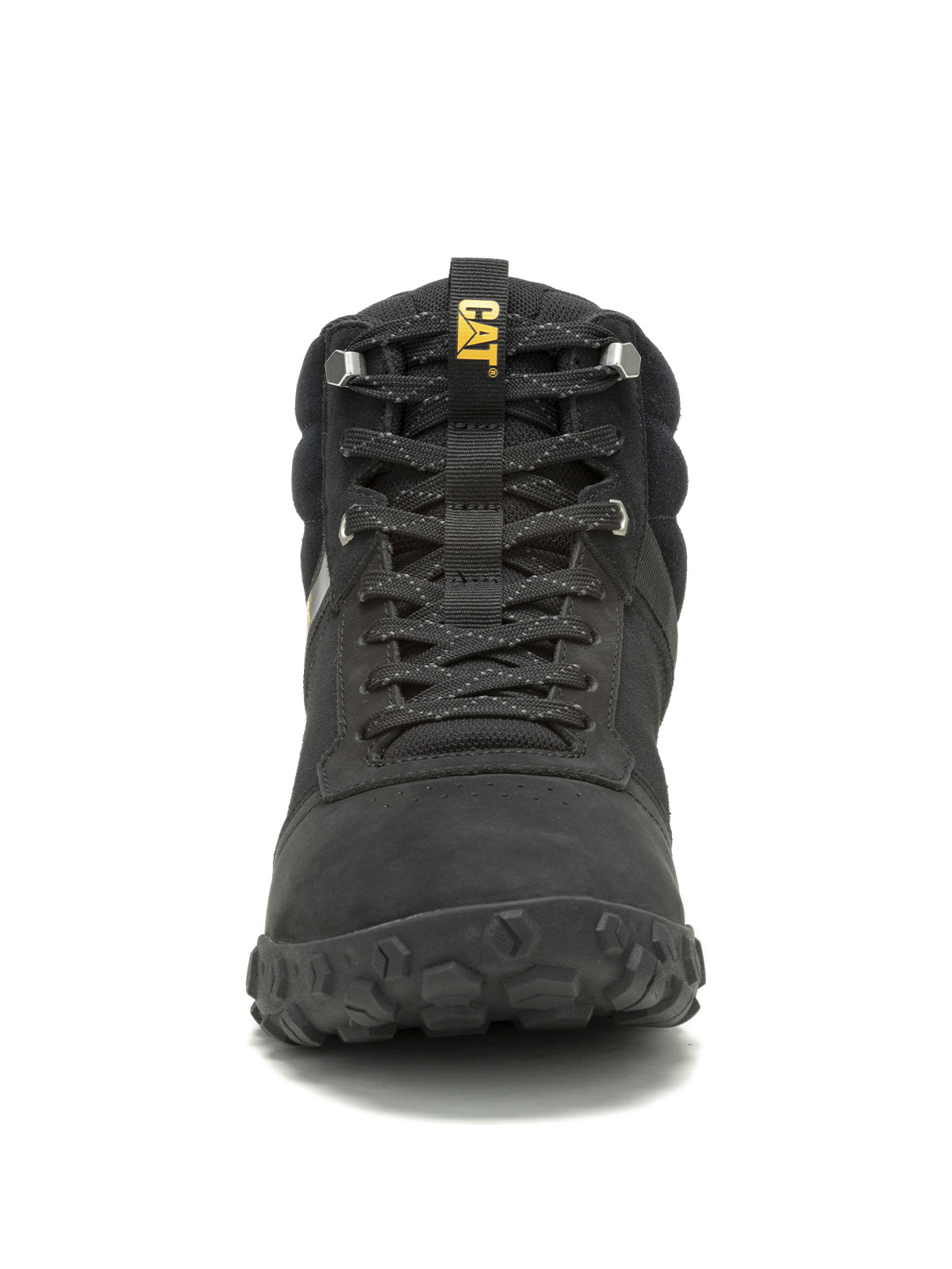 Zapatilla Con Caña Cuero Hombre Hex Ready Mid Negro Cat