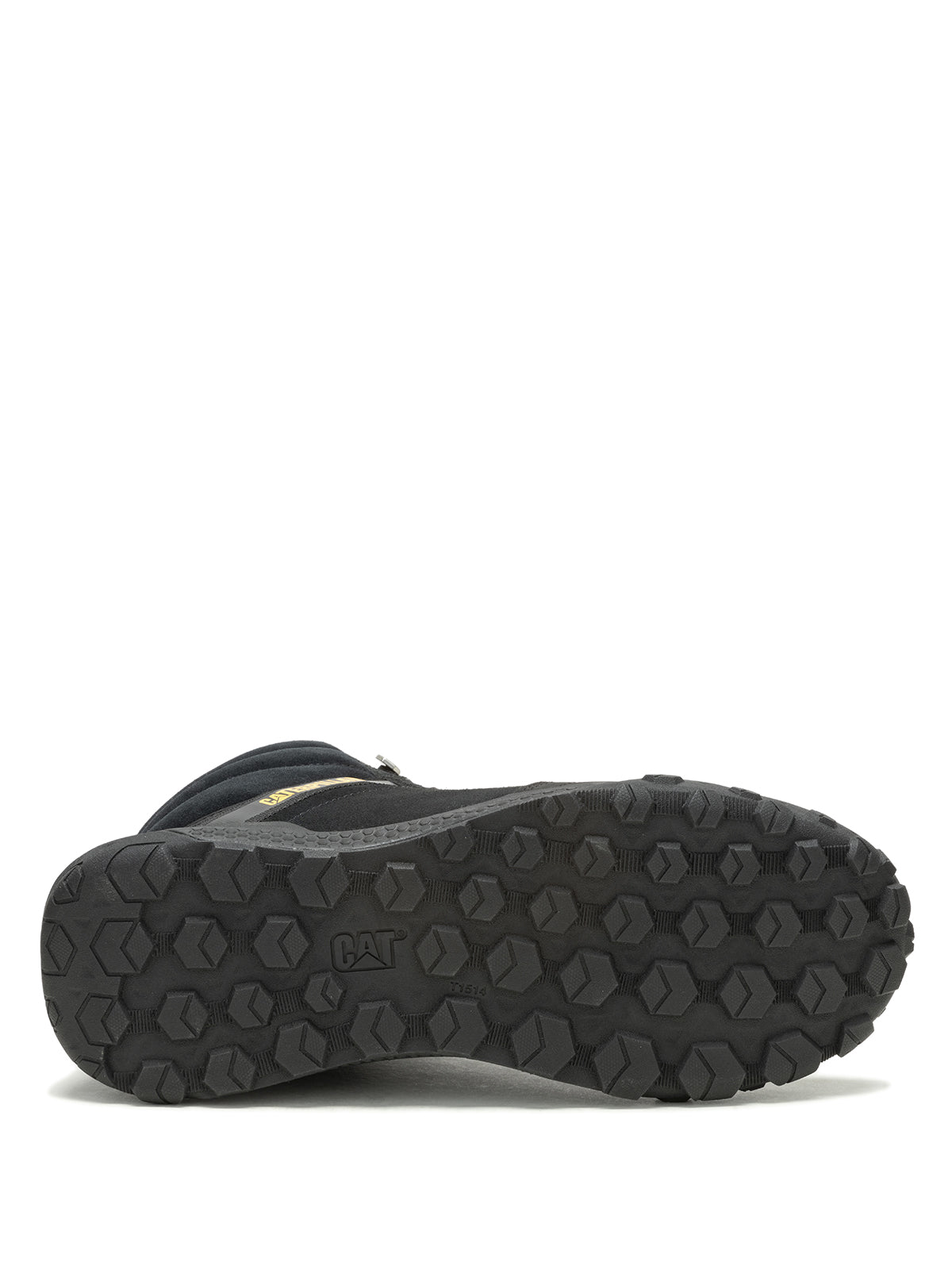Zapatilla Con Caña Cuero Hombre Hex Ready Mid Negro Cat