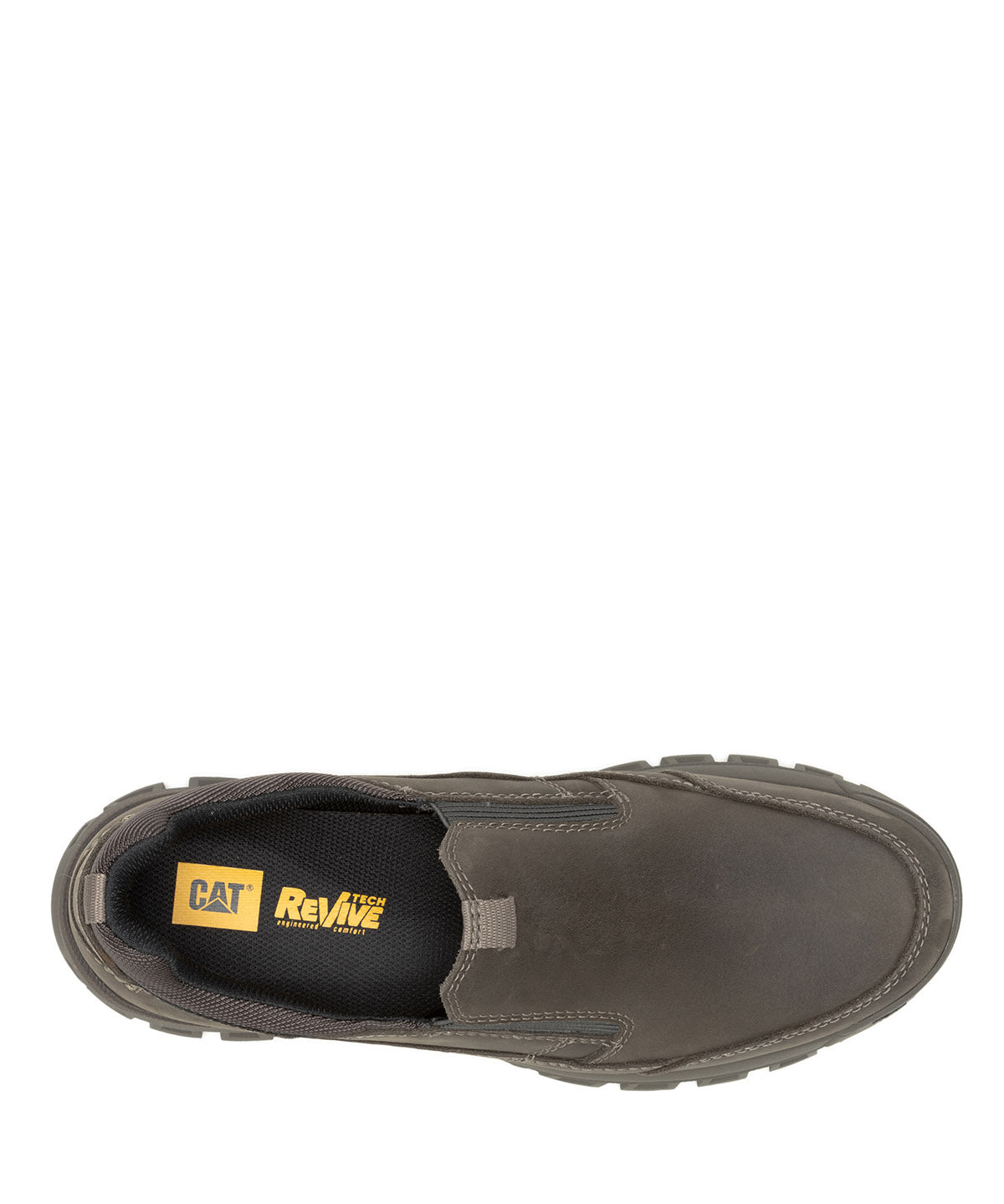 Zapatilla Cuero Hombre Threshold Slip On Gris Pardo Cat