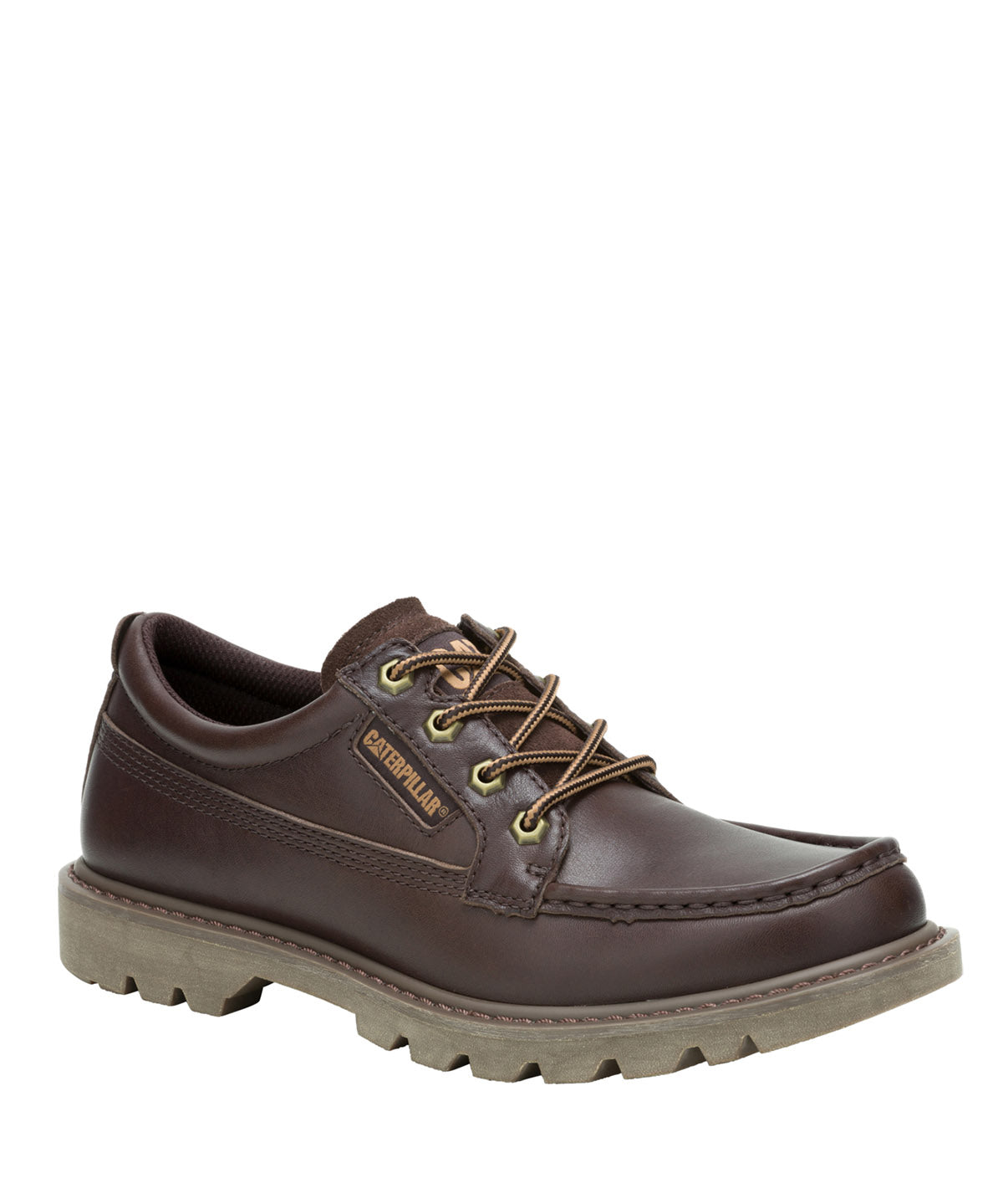 Zapato Cuero Hombre Colorado Moc Toe Low Café Cat