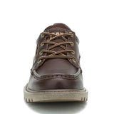 Zapato Cuero Hombre Colorado Moc Toe Low Café Cat