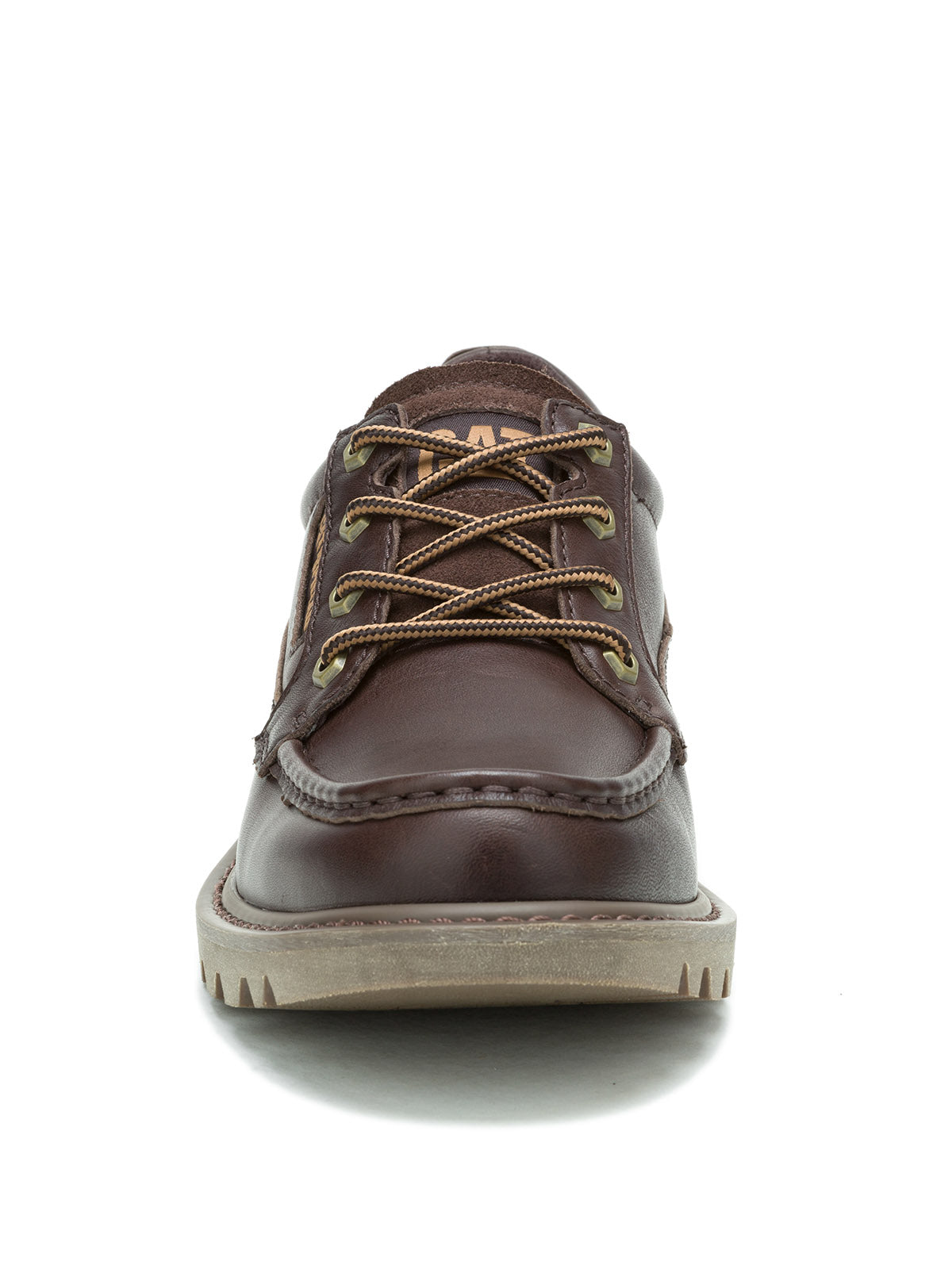 Zapato Cuero Hombre Colorado Moc Toe Low Café Cat