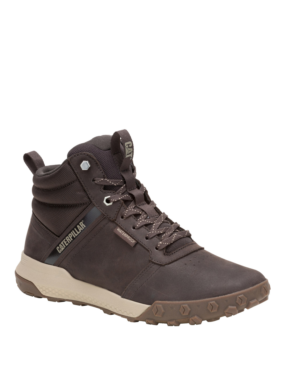 Botín Waterproof Hombre Hex Ready Mid Café Cat