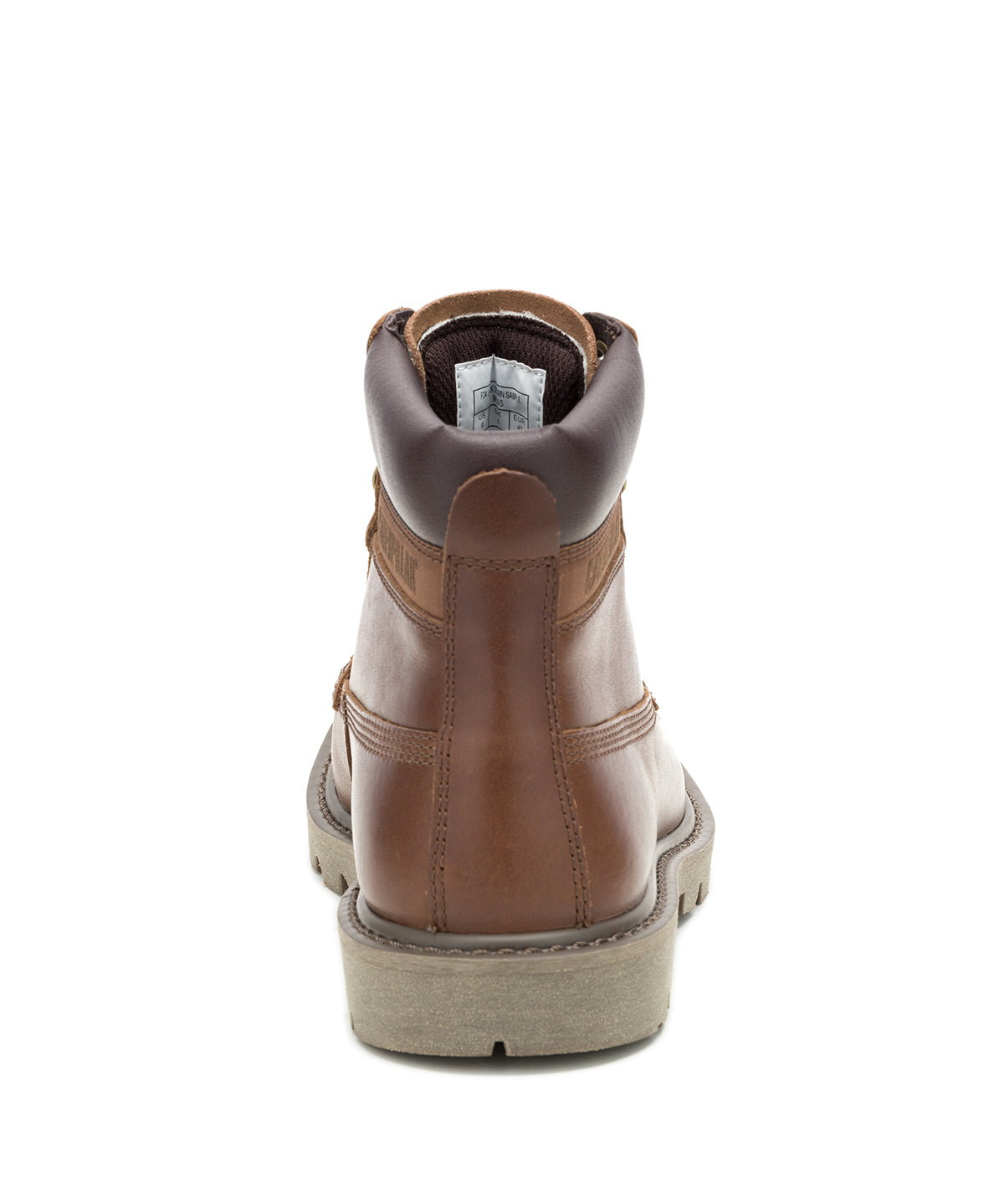 Botín Cuero Hombre Colorado Moc Toe Café Cat