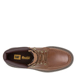 Botín Cuero Hombre Colorado Moc Toe Café Cat