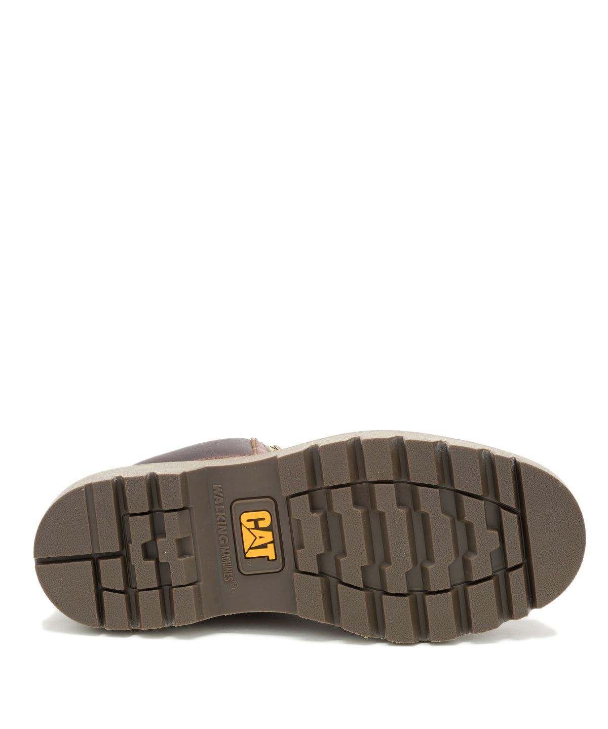 Botín Cuero Hombre Colorado Moc Toe Café Cat