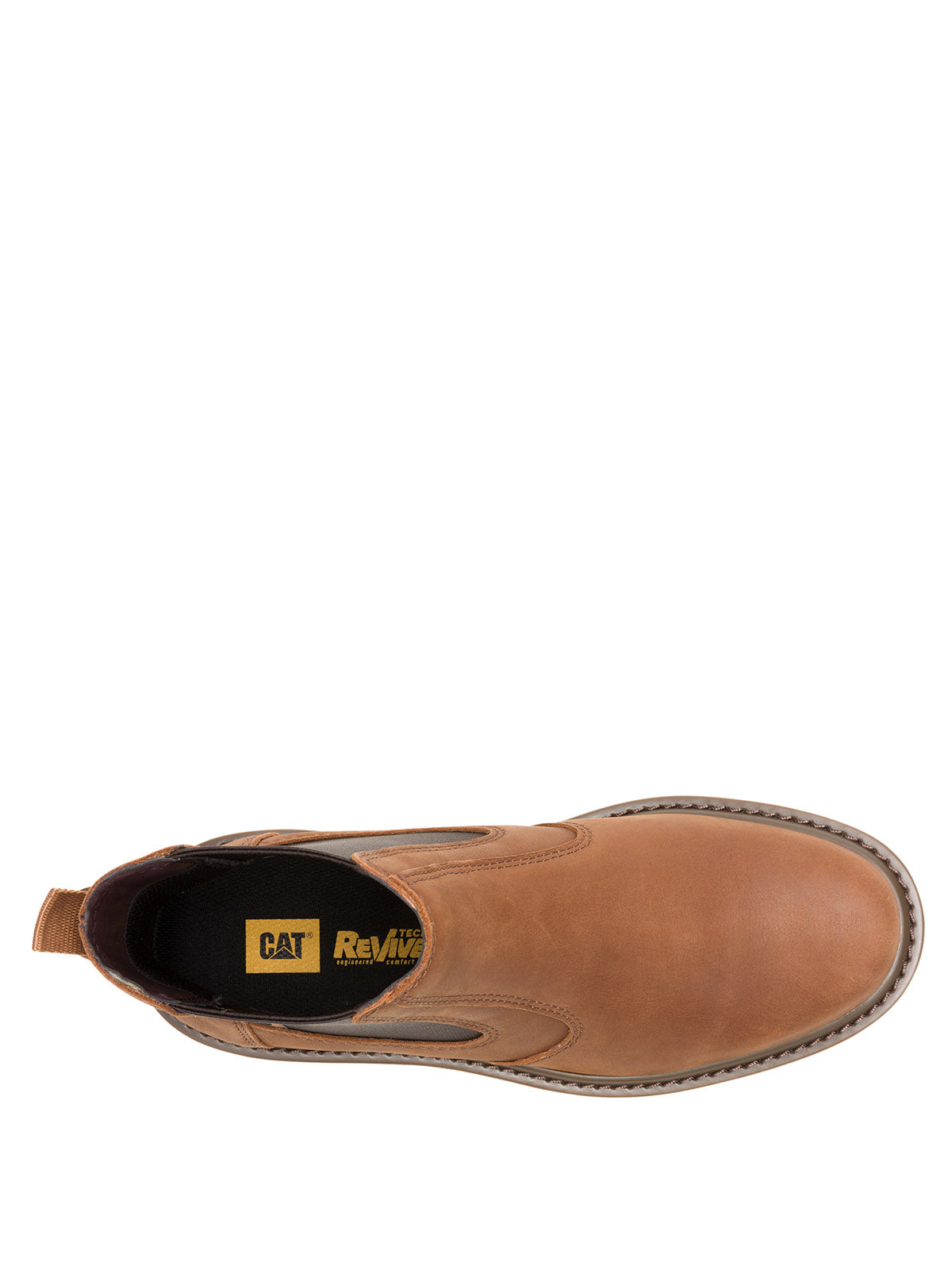 Botín Cuero Colorado 2.0 Chelsea Hombre Café Cat