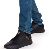 Zapatilla Cuero Hombre Hex + Negro Cat