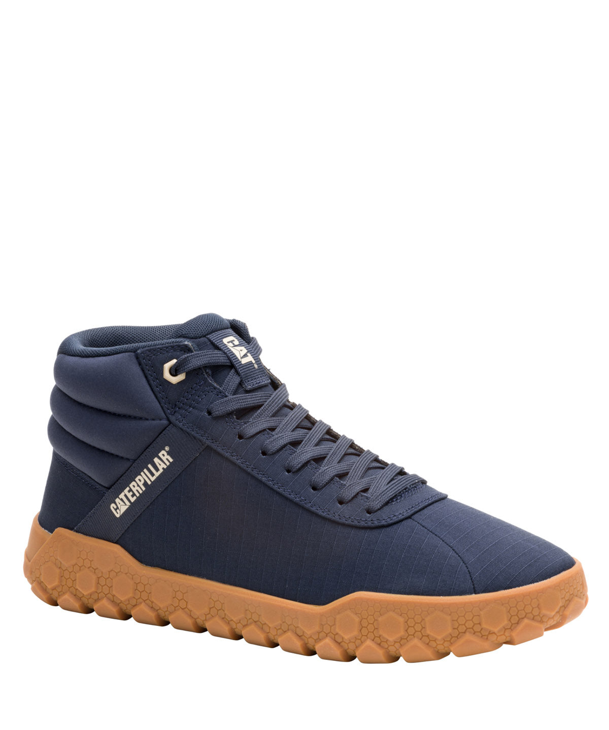 Zapatilla Con Caña Canvas Hombre Hex + Mid Azul Oscuro Cat