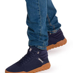 Zapatilla Con Caña Canvas Hombre Hex + Mid Azul Oscuro Cat