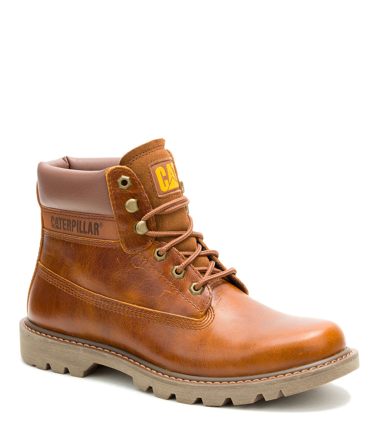 Botín de Cuero Hombre Colorado 2.0 Café Cat