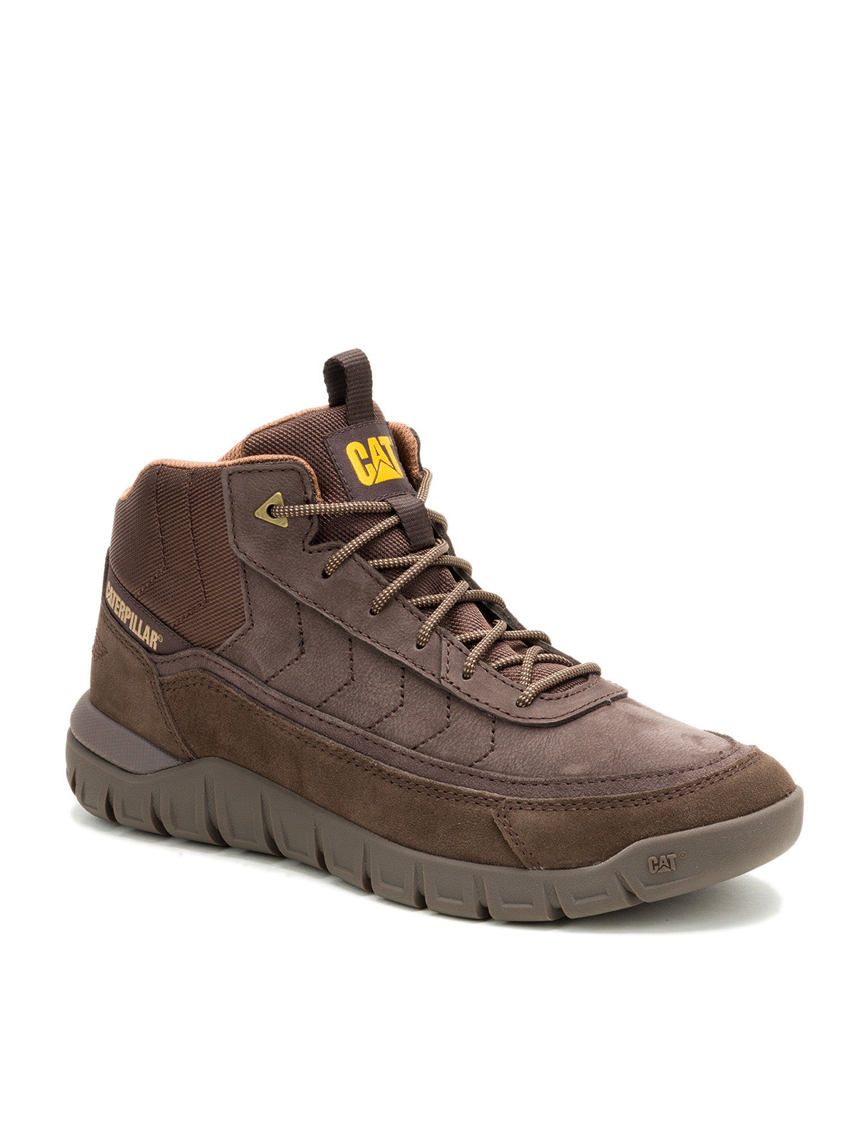 Zapatilla Caña Alta Hombre Versage Mid Café Oscuro Cat