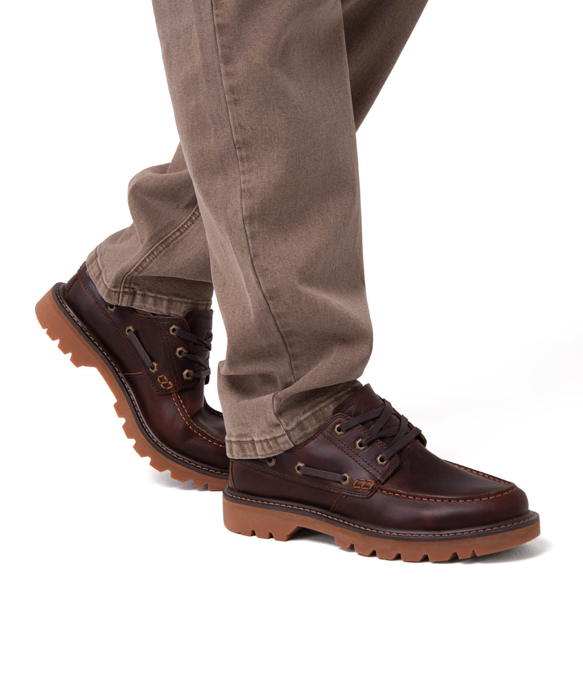 Zapato Hombre Colorado Boat Lo Café Oscuro Cat