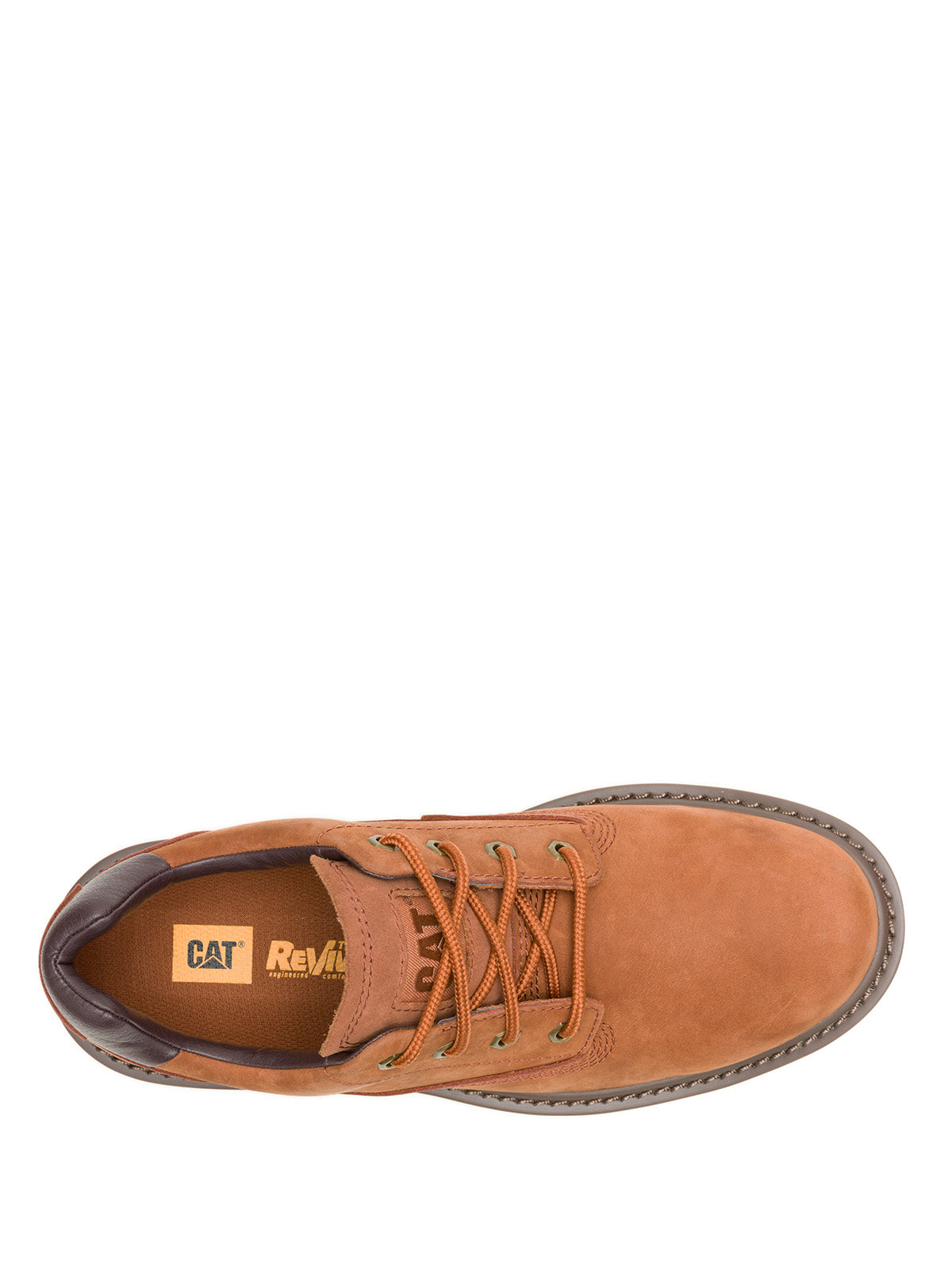Zapato Cuero Hombre Colorado Low 2.0 Café Cat