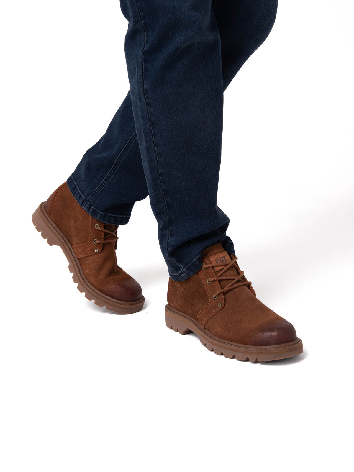 Botín Cuero Hombre Grader Chukka Café Cat