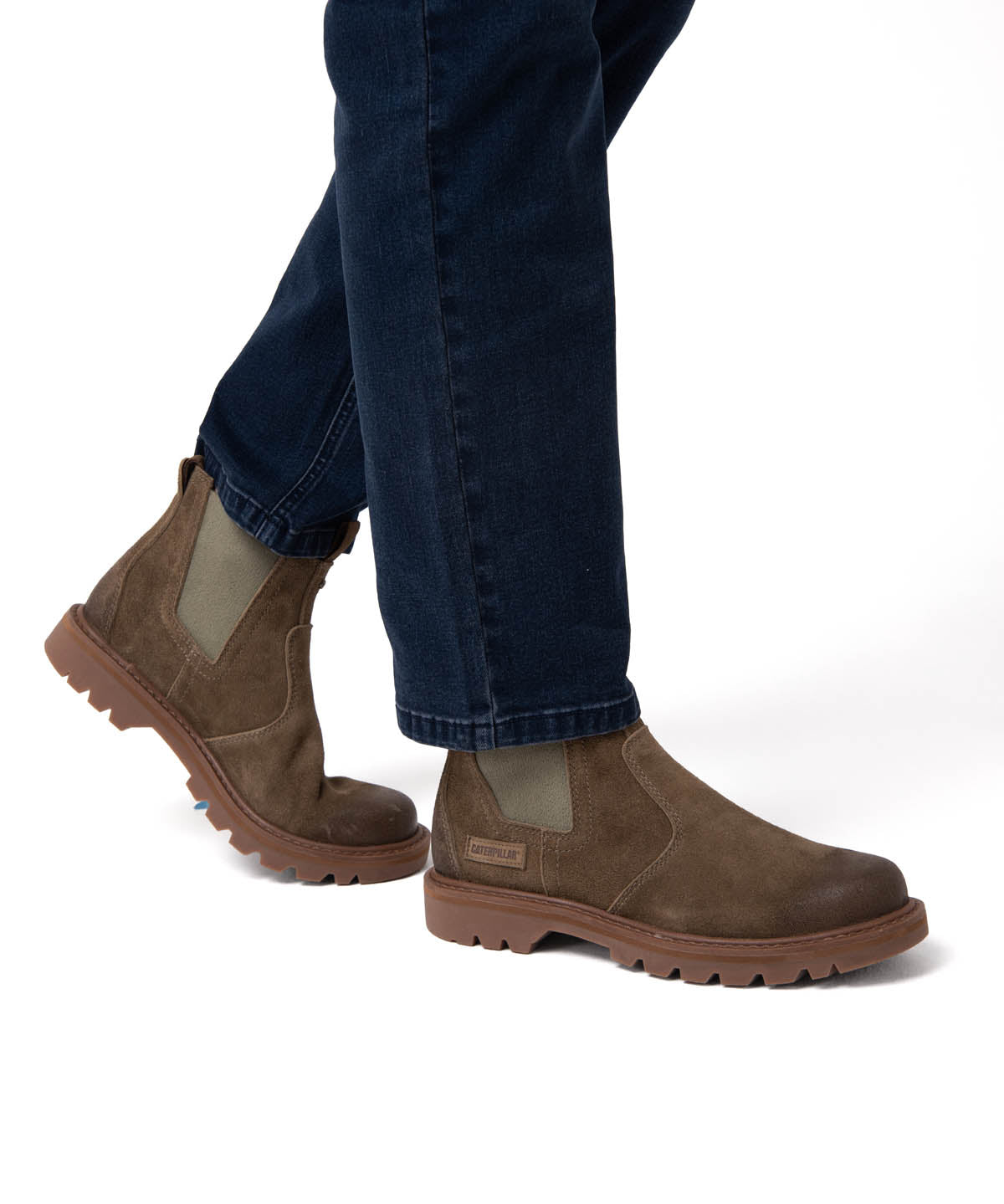 Botín Hombre Grader Chelsea Verde Oliva Cat