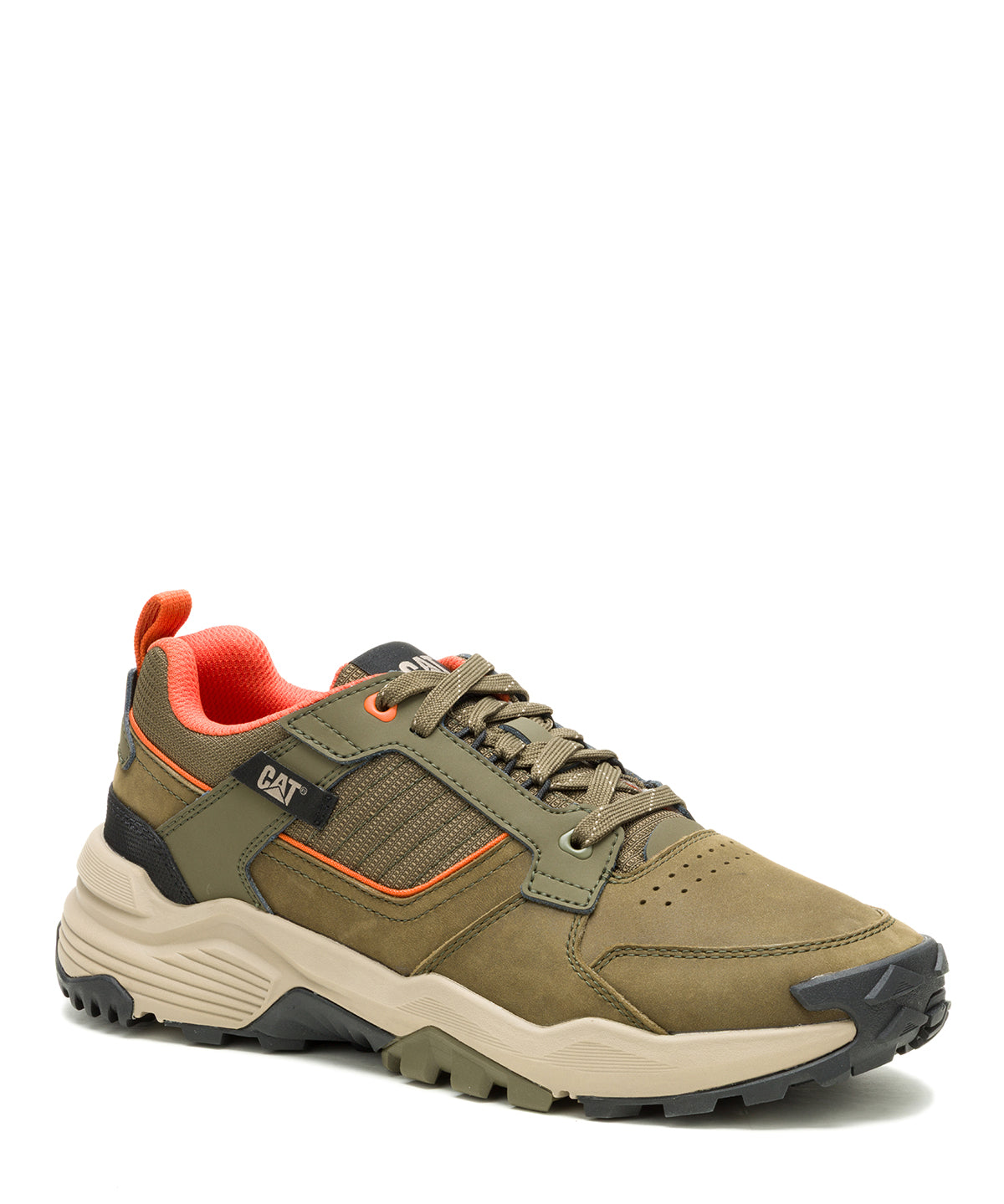 Zapatilla Hombre Grapple Leather Verde Oliva Cat