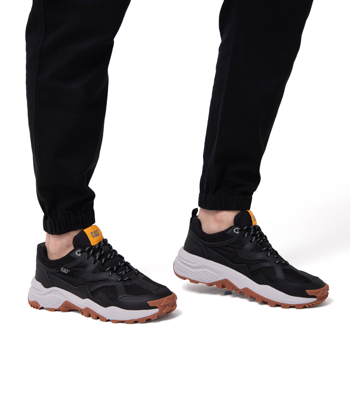 Zapatilla Hombre Grapple Leather Mesh Negro Cat