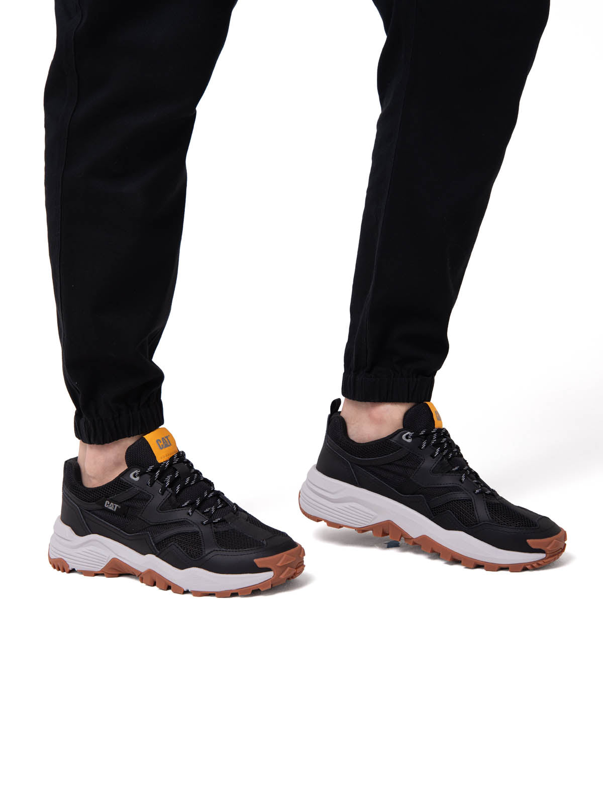 Zapatilla Hombre Grapple Leather Mesh Negro Cat