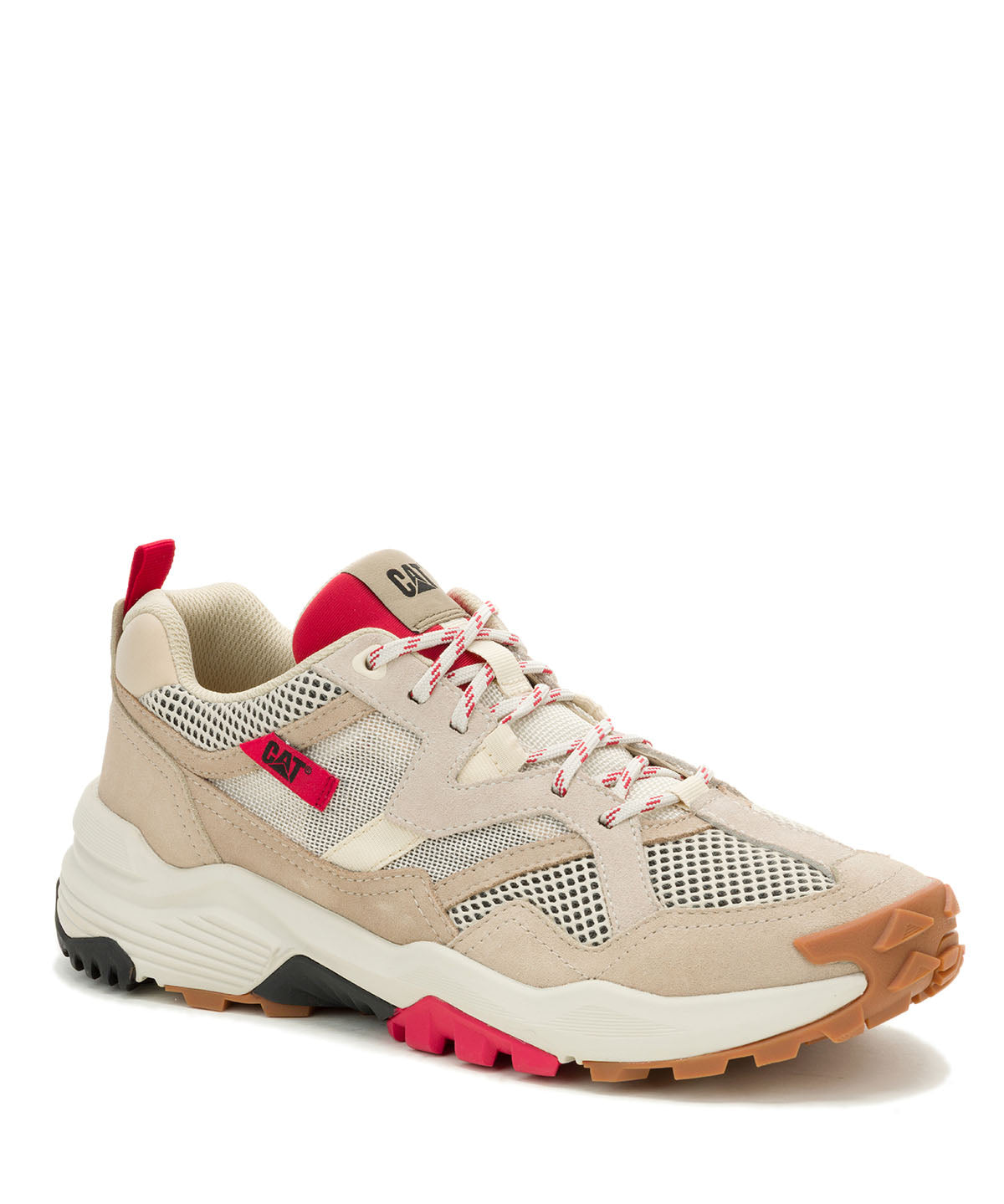 Zapatilla Hombre Grapple Suede Mesh Beige Cat