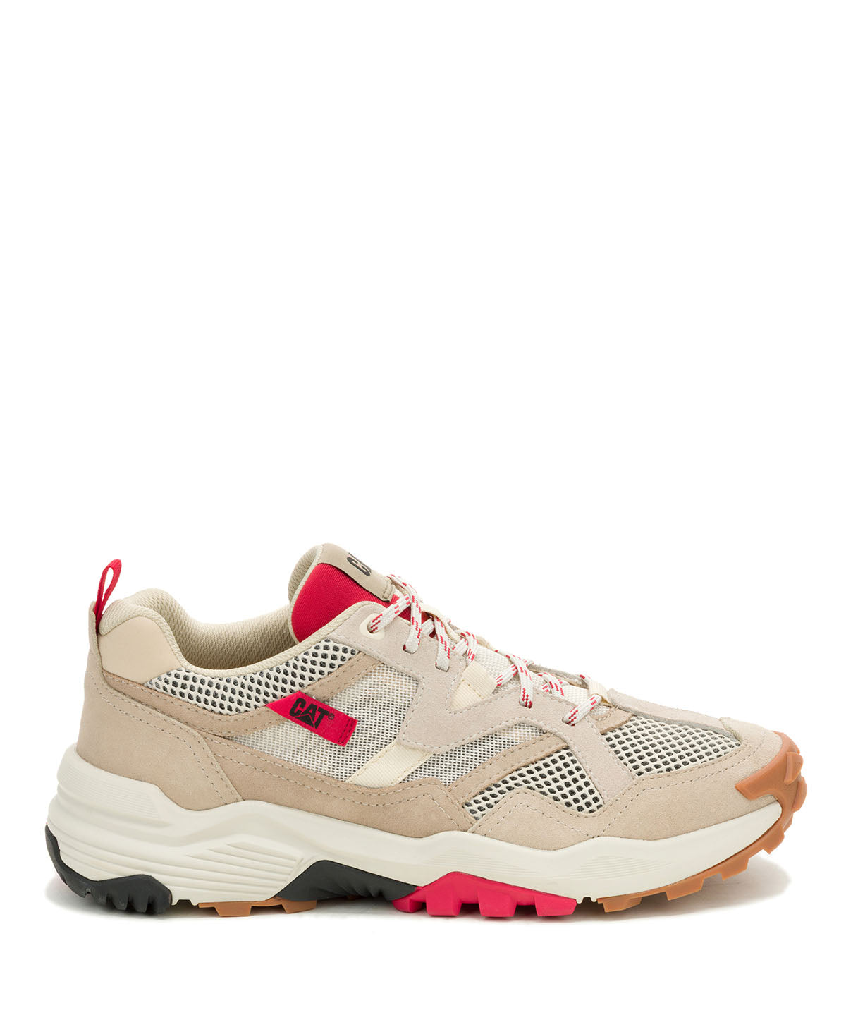 Zapatilla Hombre Grapple Suede Mesh Beige Cat