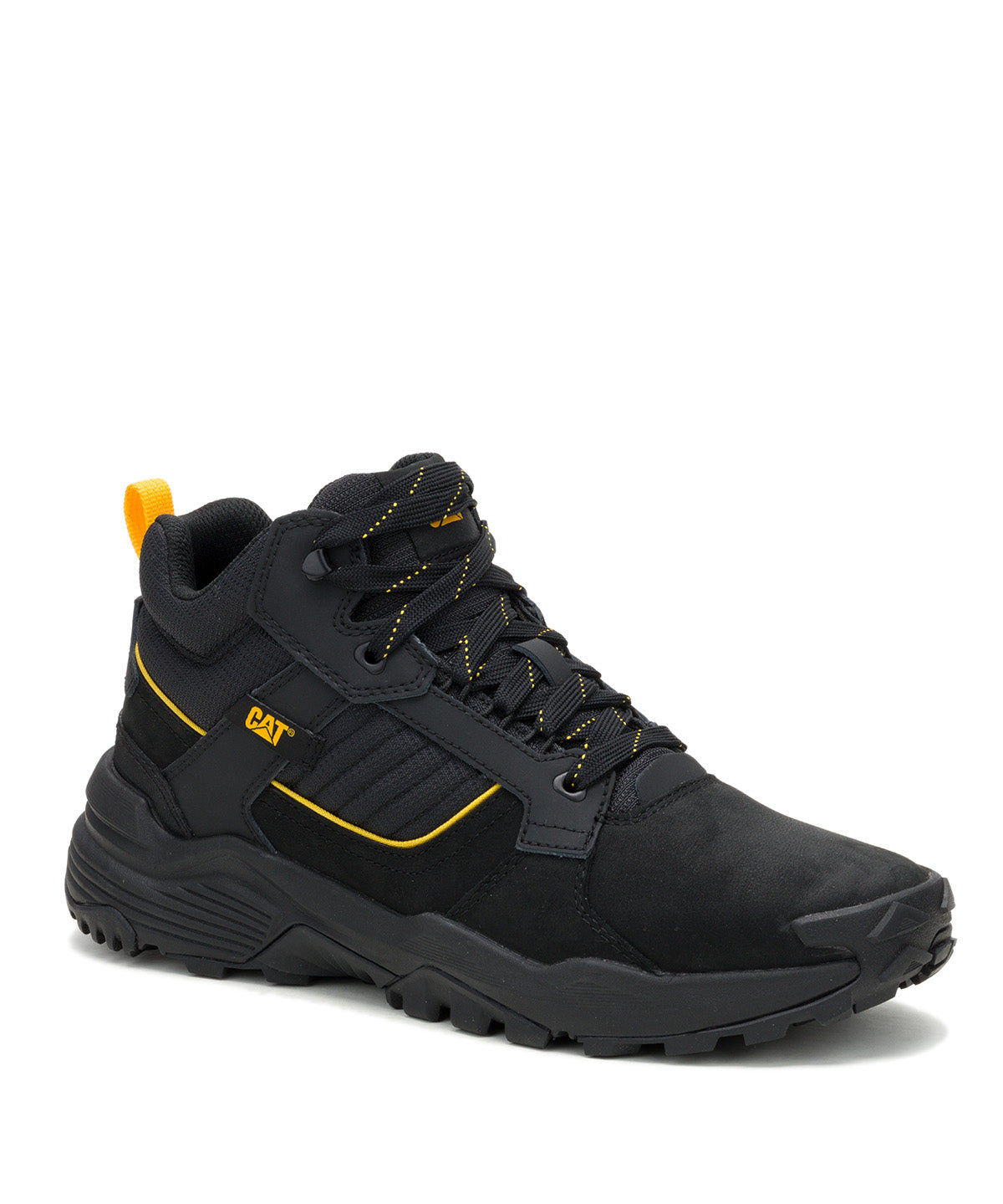 Zapatilla Hombre CAT Grapple Leather Mid Negro