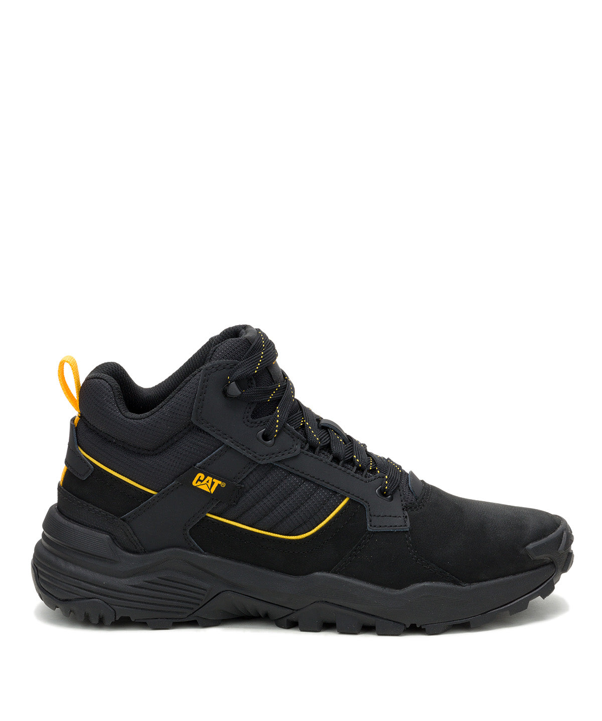 Zapatilla Hombre CAT Grapple Leather Mid Negro