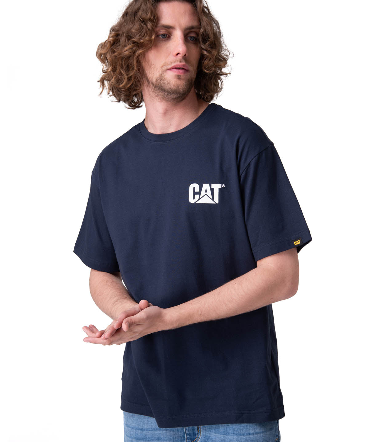Polera Manga Corta Hombre Trademark Tee Azul
