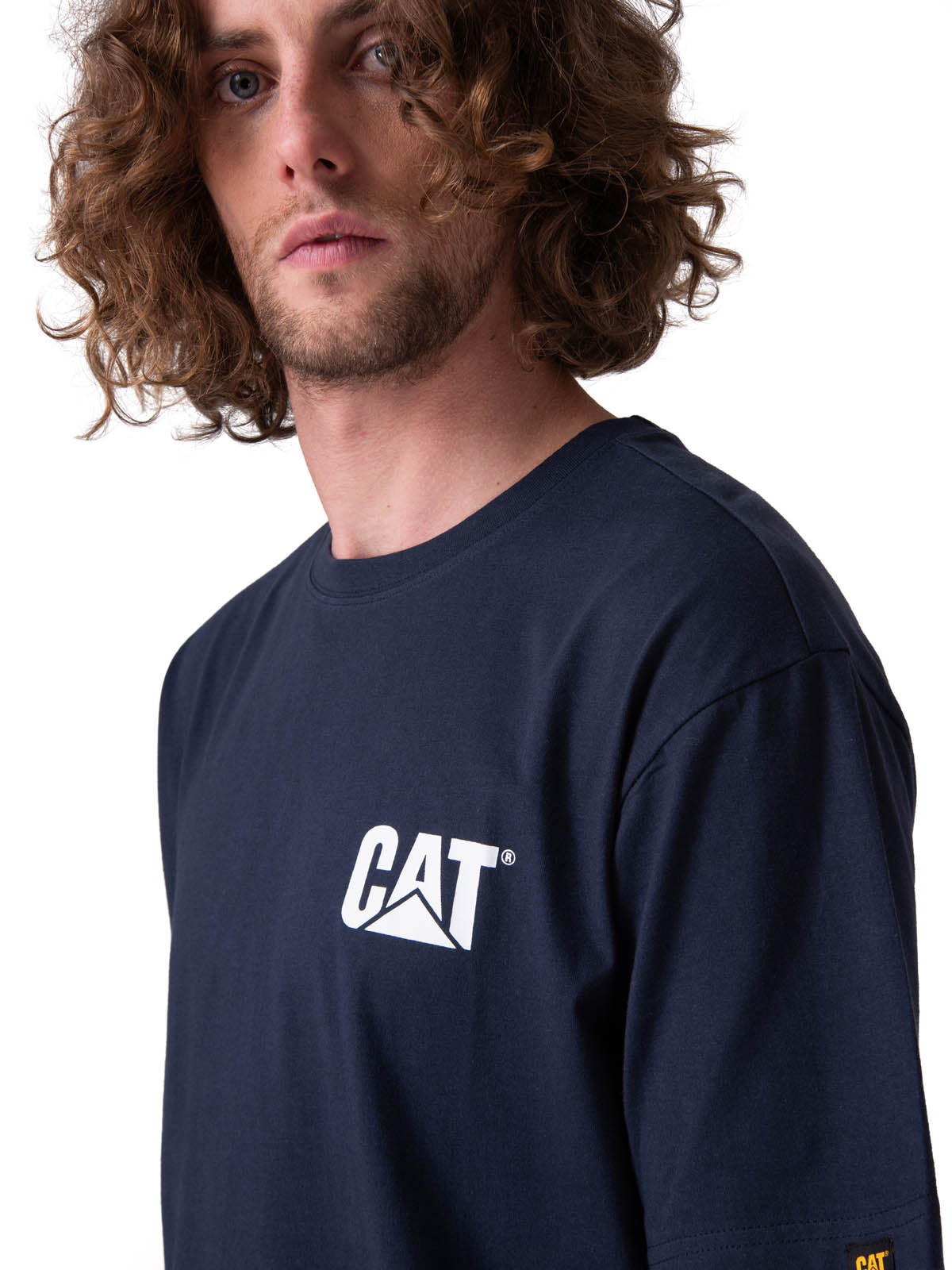Polera Manga Corta Hombre Trademark Tee Azul