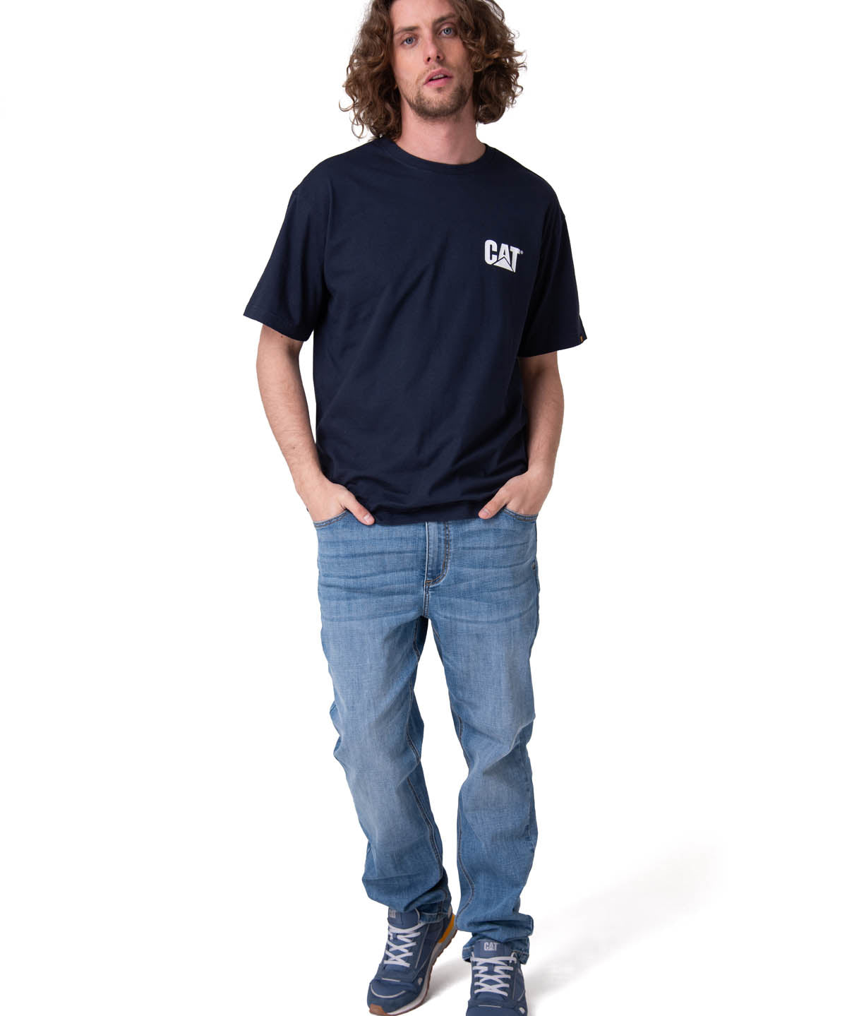 Polera Manga Corta Hombre Trademark Tee Azul