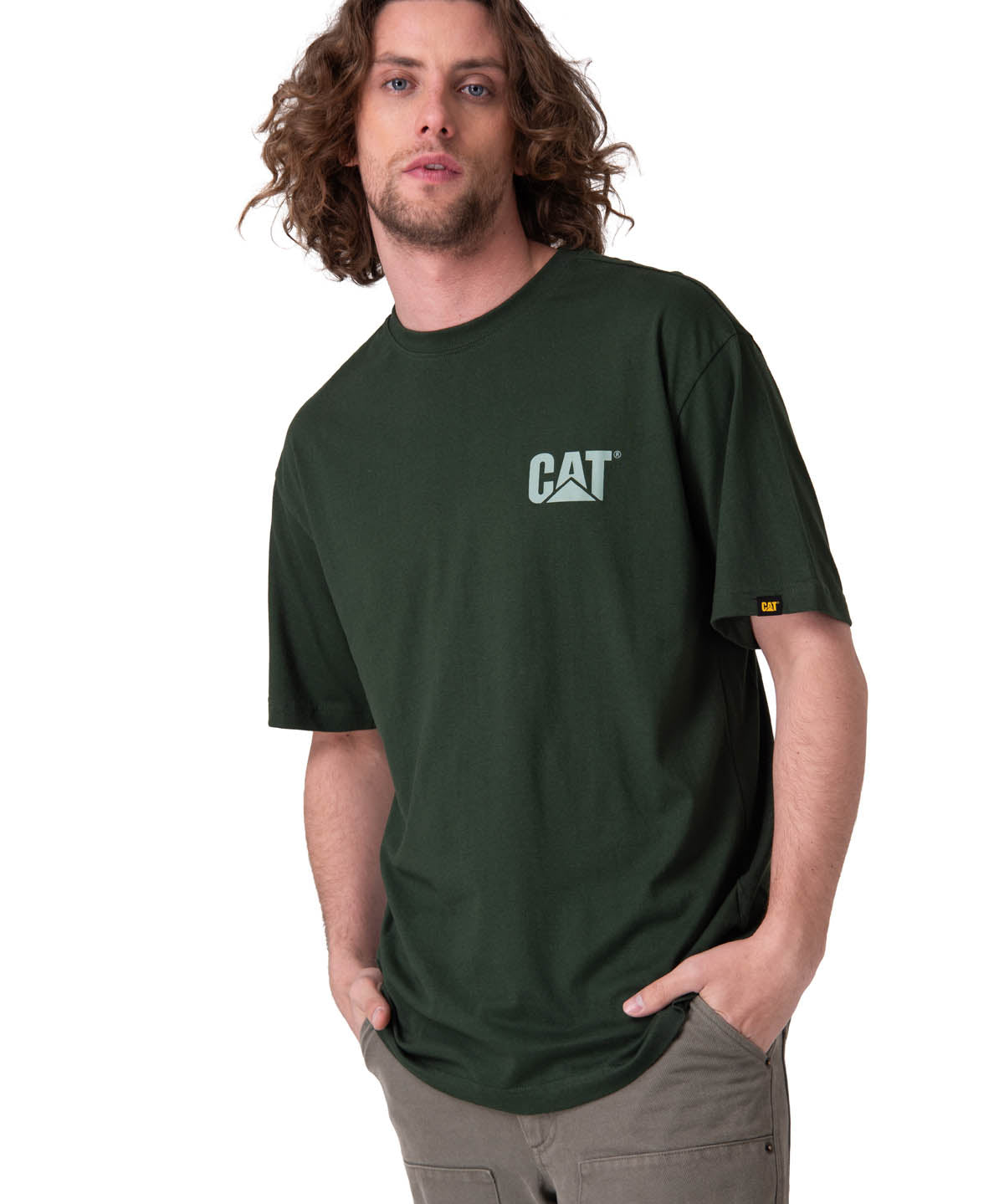 Polera Manga Corta Hombre Trademark Tee Verde